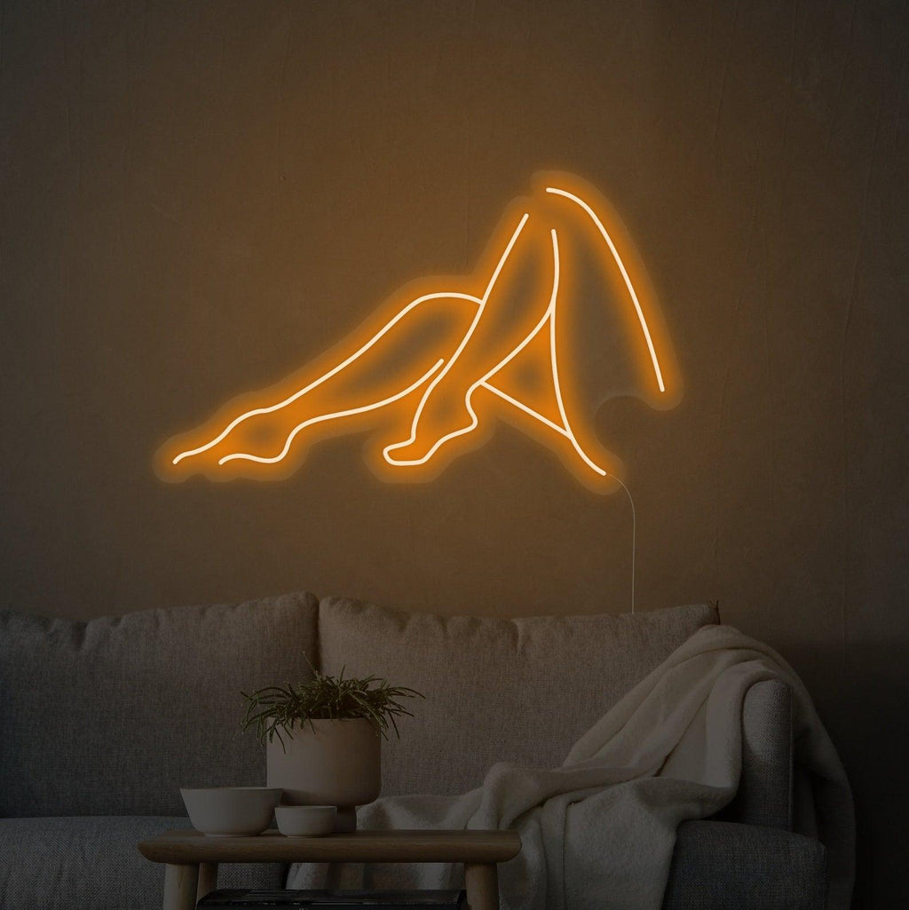 Retro Pink LED Neon Sign - ‘Legs for Days’ Wall Decor for Bedroom