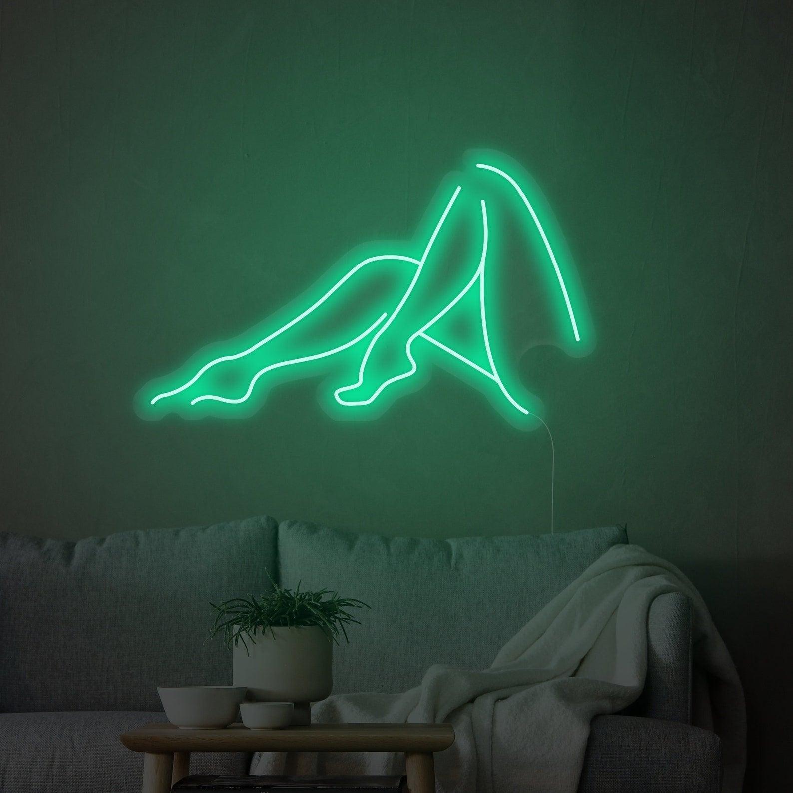 Retro Pink LED Neon Sign - ‘Legs for Days’ Wall Decor for Bedroom