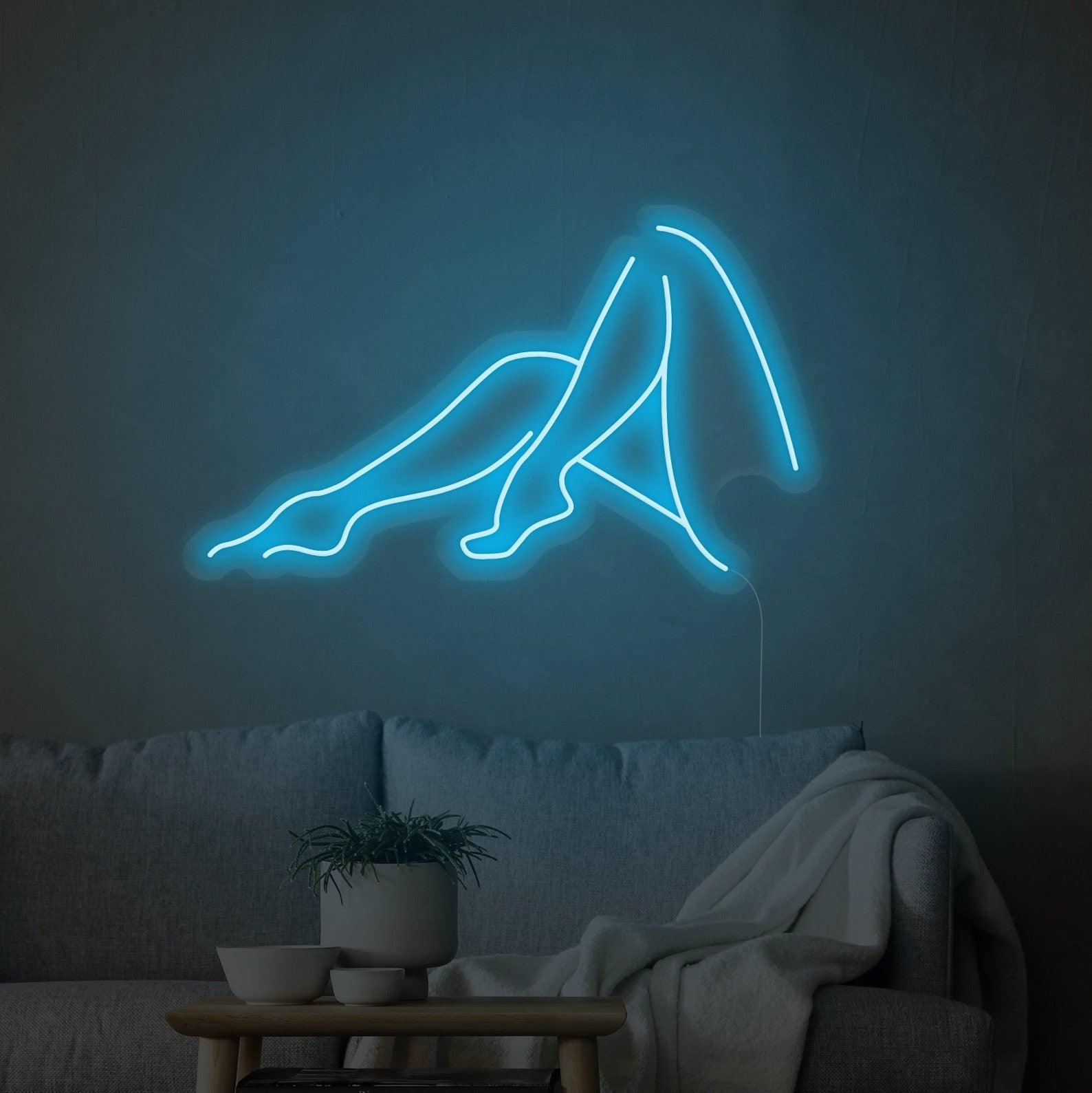 Retro Pink LED Neon Sign - ‘Legs for Days’ Wall Decor for Bedroom