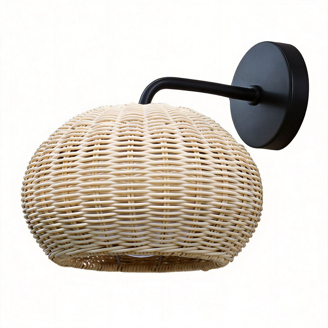 Modern Waterproof Rattan Pendant Light Fixture for Outdoor Spaces