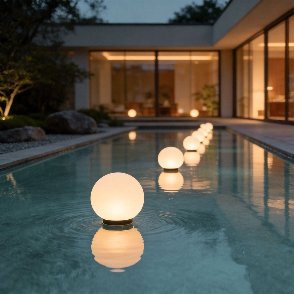 Waterproof Modern Acrylic Moon-Shaped Round Landscape Light Fixture