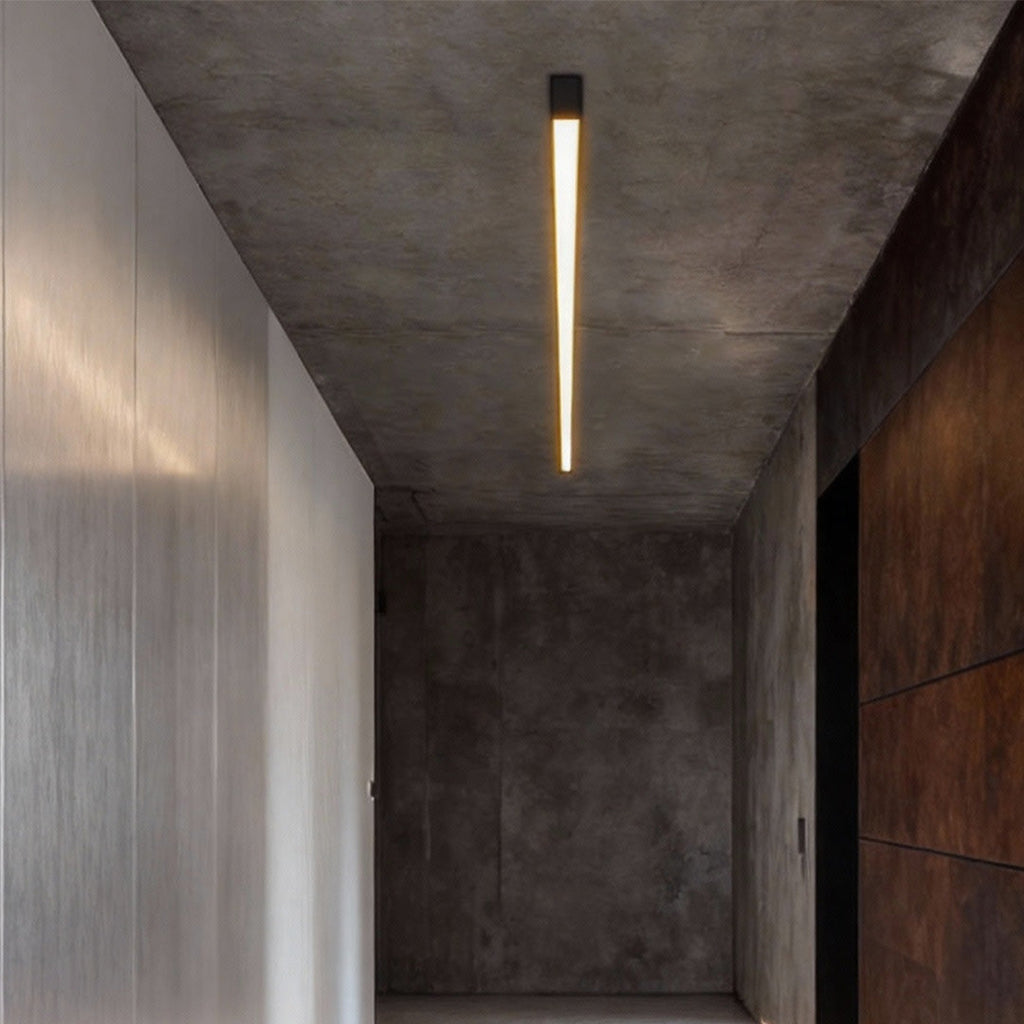 Sleek Black Linear LED Ceiling Light Fixture for Modern Living Spaces