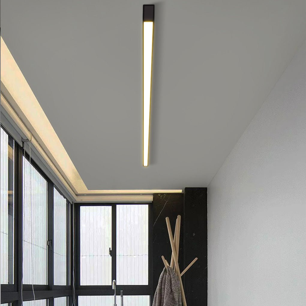 Sleek White Linear LED Ceiling Light Fixture for Modern Living Spaces
