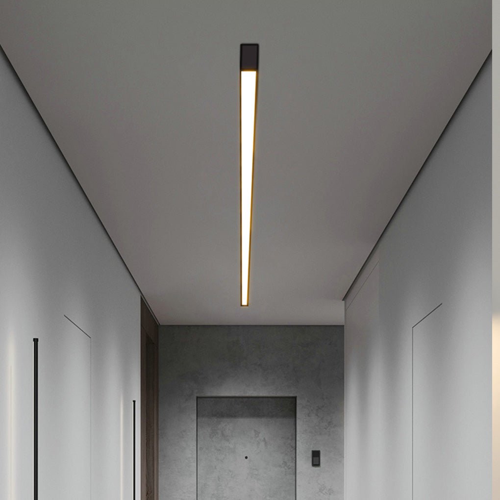 Sleek White Linear LED Ceiling Light Fixture for Modern Living Spaces