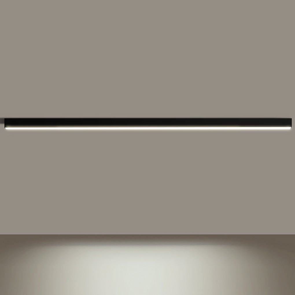 Sleek Black Linear LED Ceiling Light Fixture for Modern Living Spaces