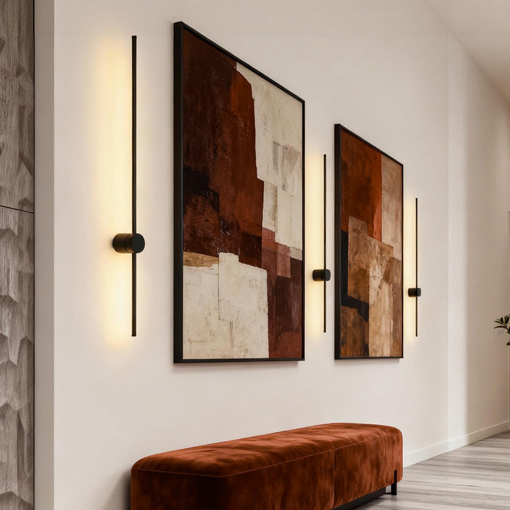 Nordic Ultra-Thin Linear LED Wall Light - Sleek Metal Fixture for Hallway