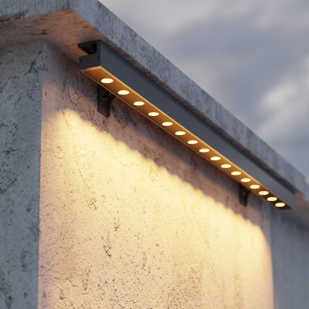 Outdoor Aluminum Upward Linear LED Wall Washer Light for Patios & Gardens