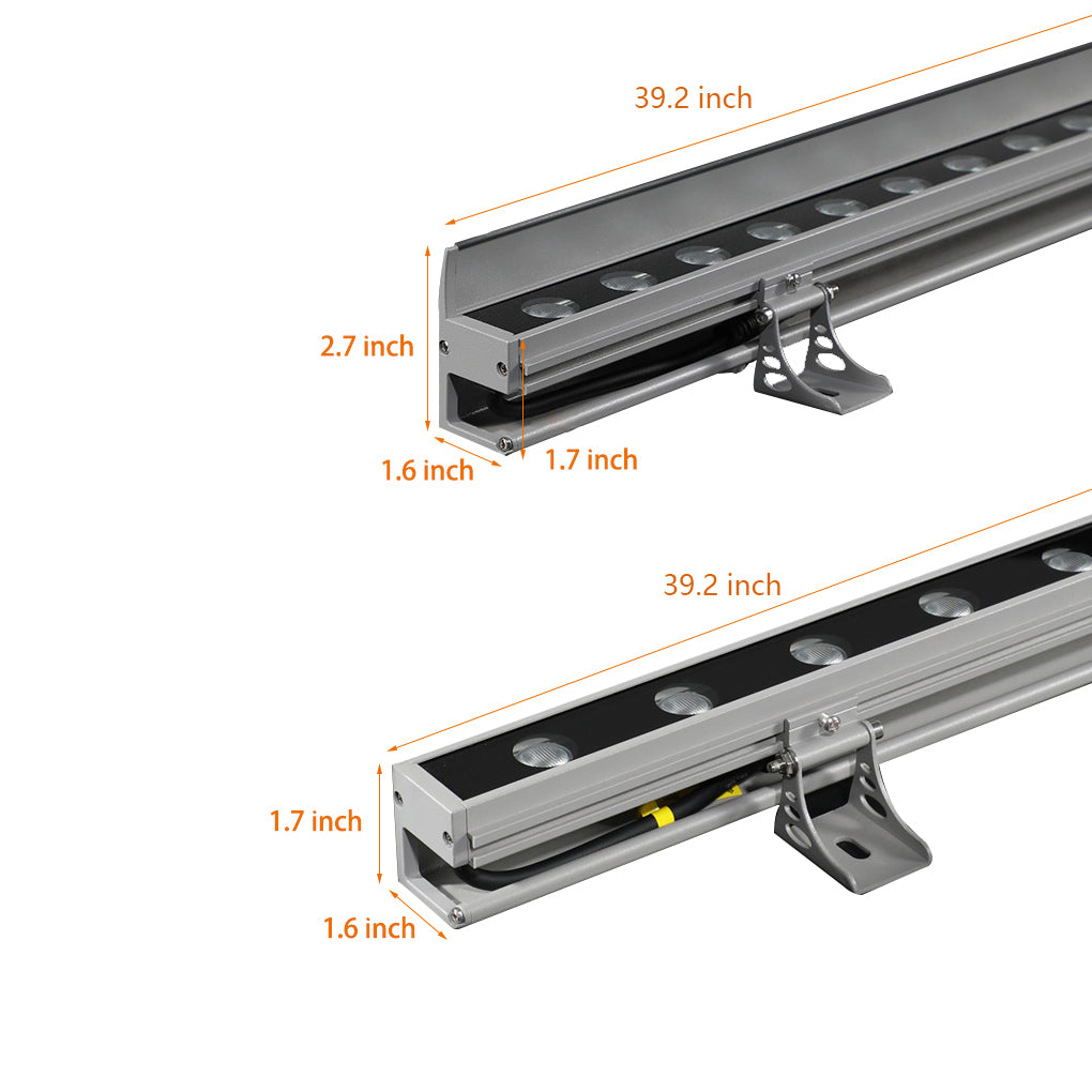 Outdoor Aluminum Upward Linear LED Wall Washer Light for Patios & Gardens