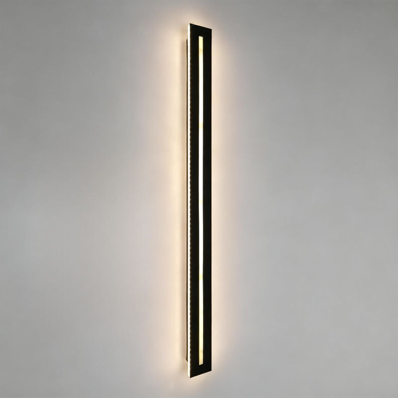 Modern Black Iron Linear LED Wall Sconce for Living Room Decor