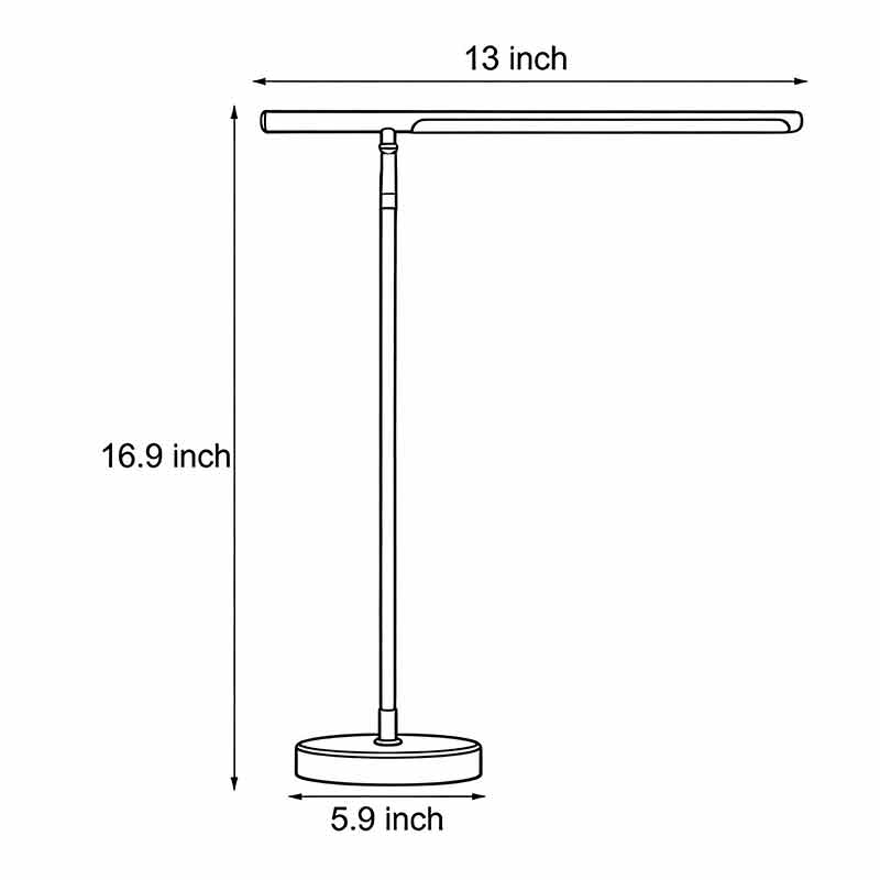 Modern Copper Adjustable Angle LED Linear Table Lamp for Home Office