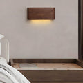 Elegant Linear Walnut Wood LED Wall Sconce for Modern Living Spaces