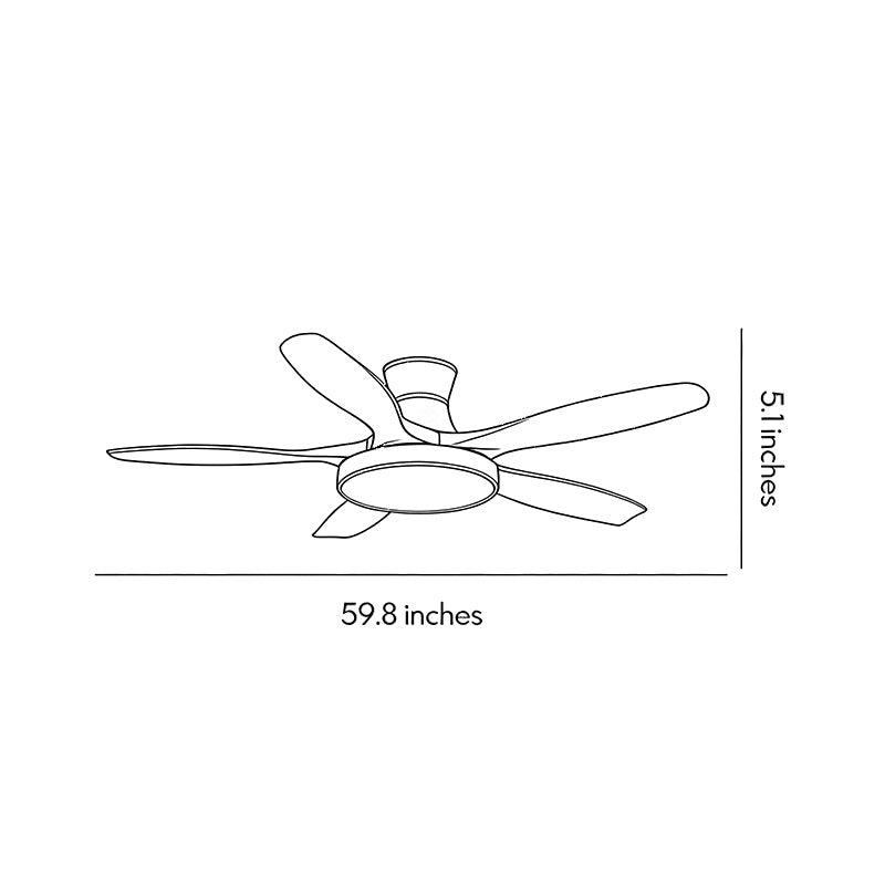 Modern White Ceiling Fan with LED Lights for Silent Living Room Elegance