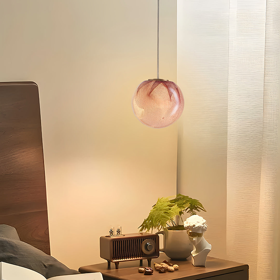Modern Clear Glass Globe Pendant Light for Kitchen or Dining Spaces