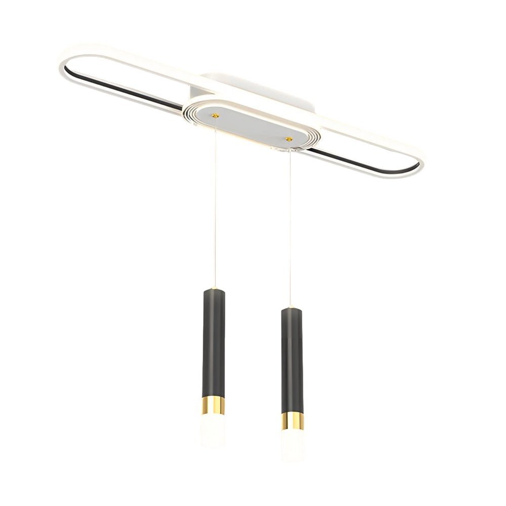 Modern White Circular LED Ceiling Light Fixture for Living Room Dining