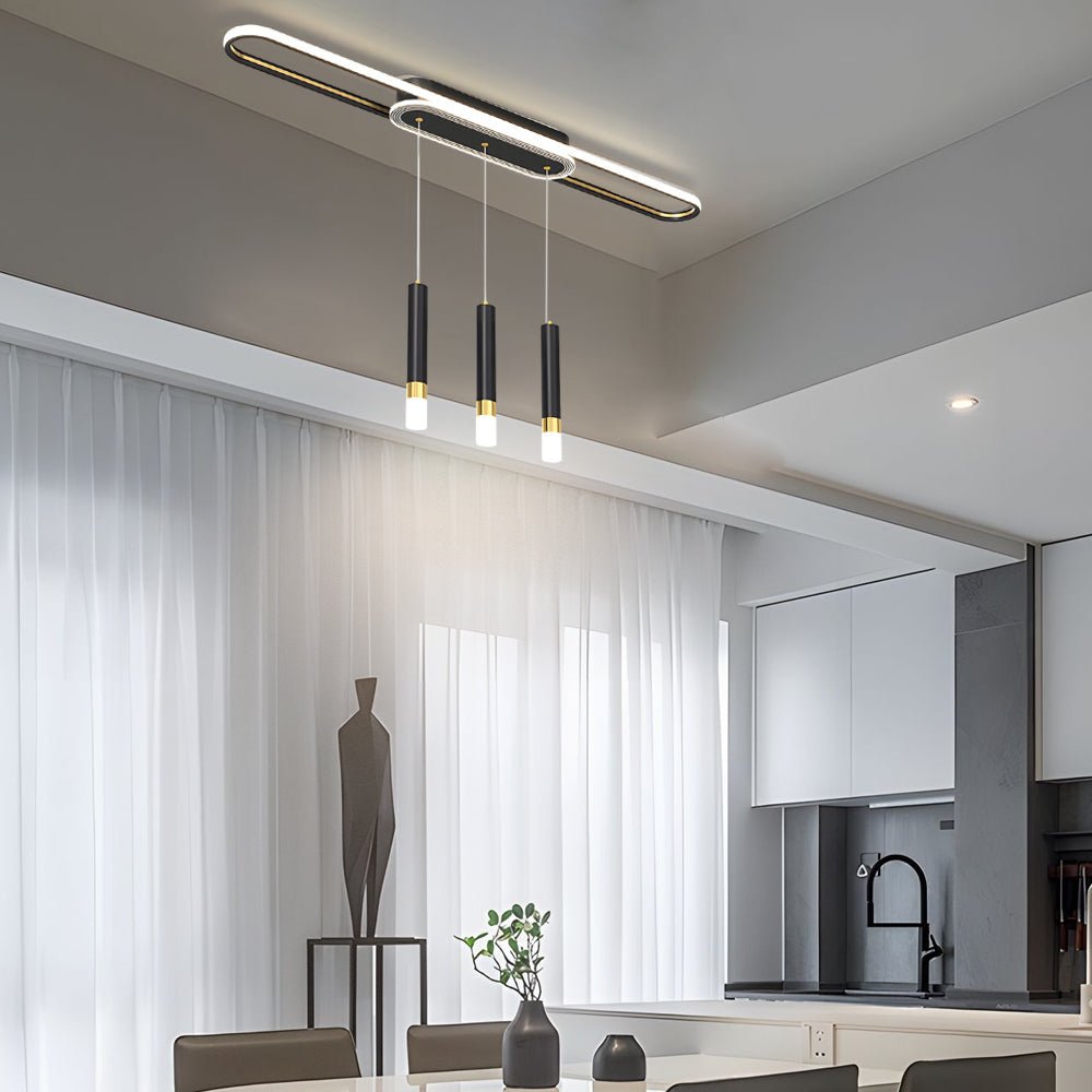 Modern White Circular LED Ceiling Light Fixture for Living Room Dining