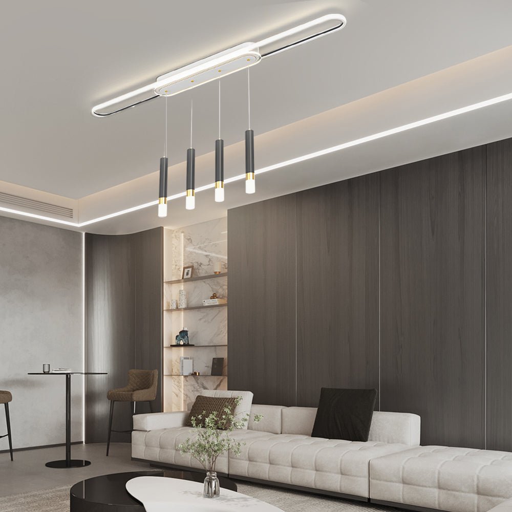Modern White Circular LED Ceiling Light Fixture for Living Room Dining