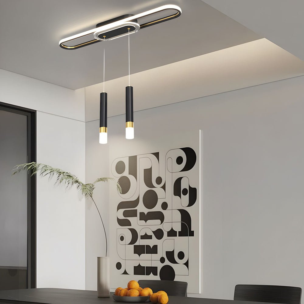 Modern White Circular LED Ceiling Light Fixture for Living Room Dining