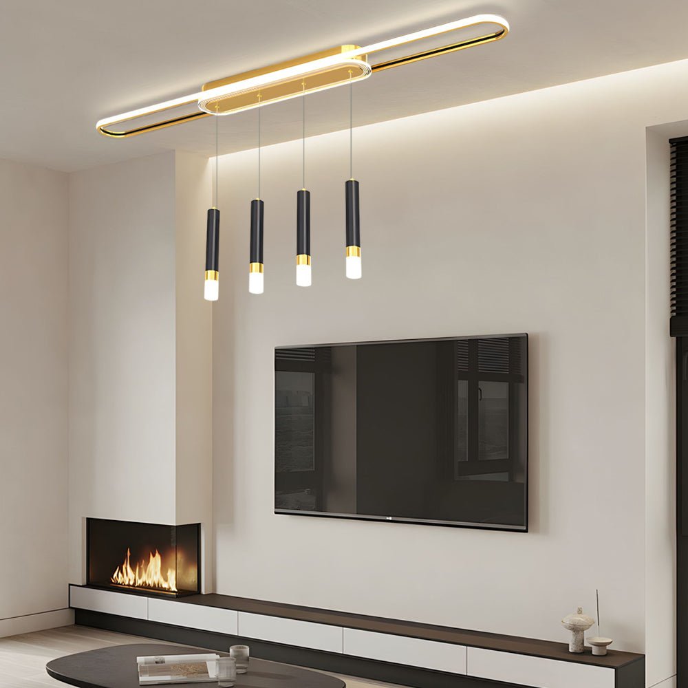 Modern White Circular LED Hanging Ceiling Light for Living Room Dining Room