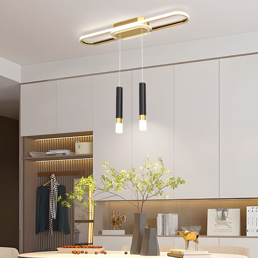 Modern White Circular LED Hanging Ceiling Light for Living Room Dining Room