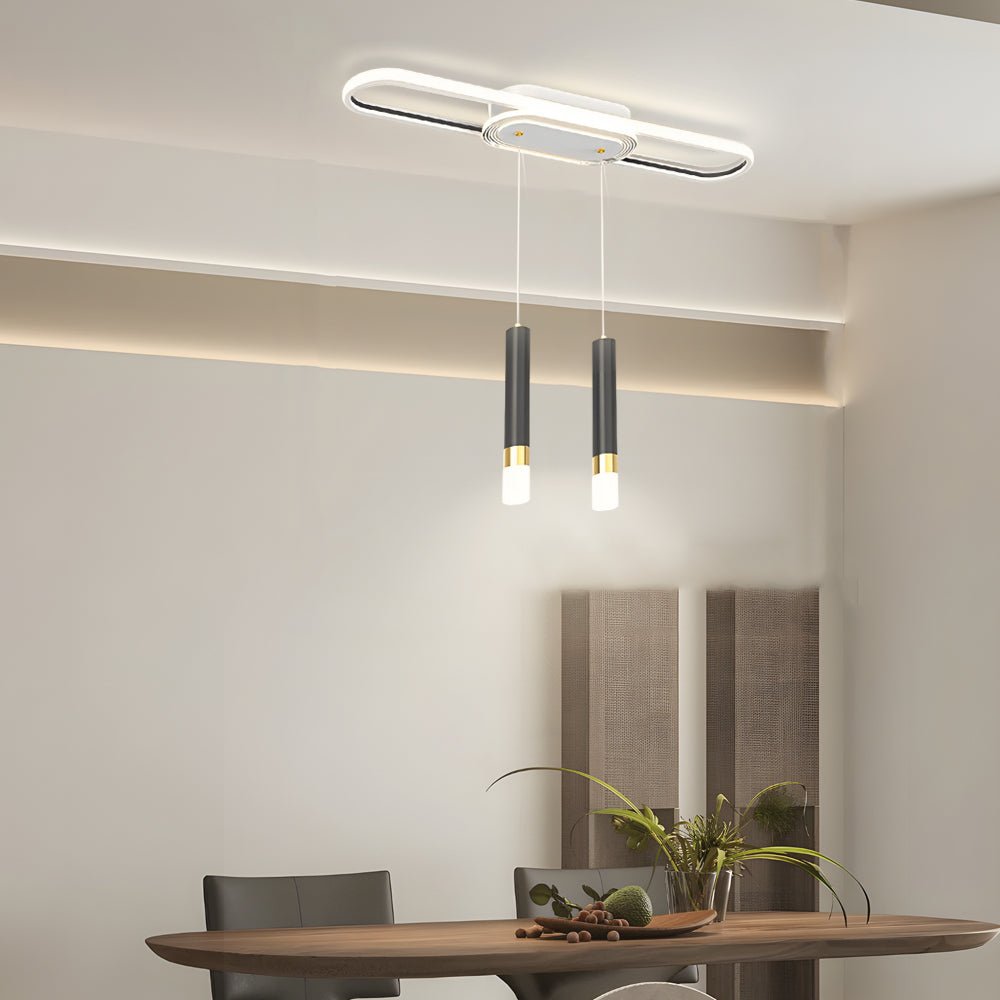 Modern White Circular LED Ceiling Light Fixture for Living Room Dining