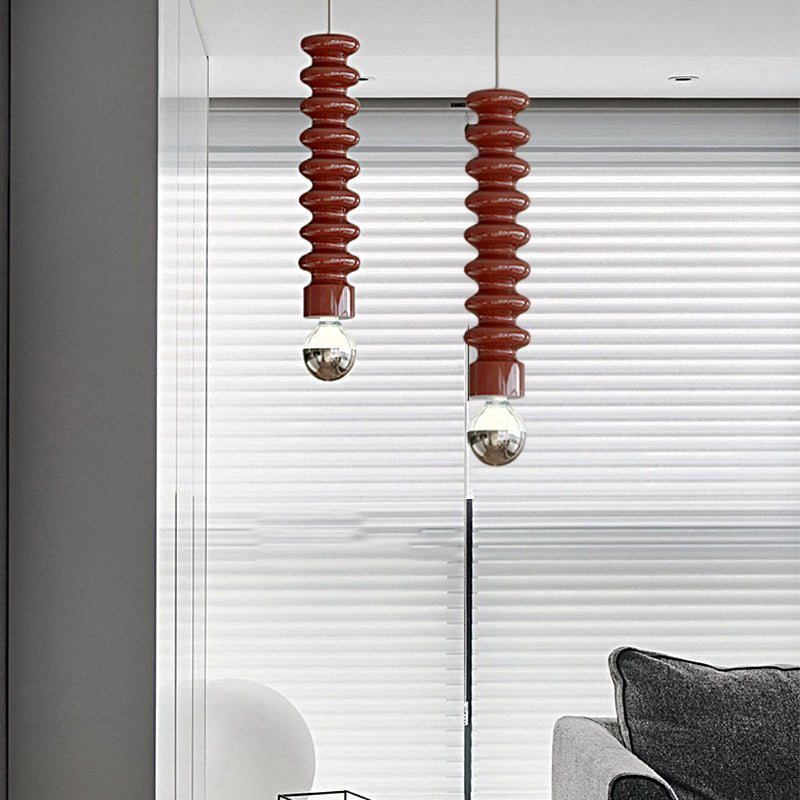 Colorful Spiral Metal Pendant Light Fixture for Modern Living Spaces