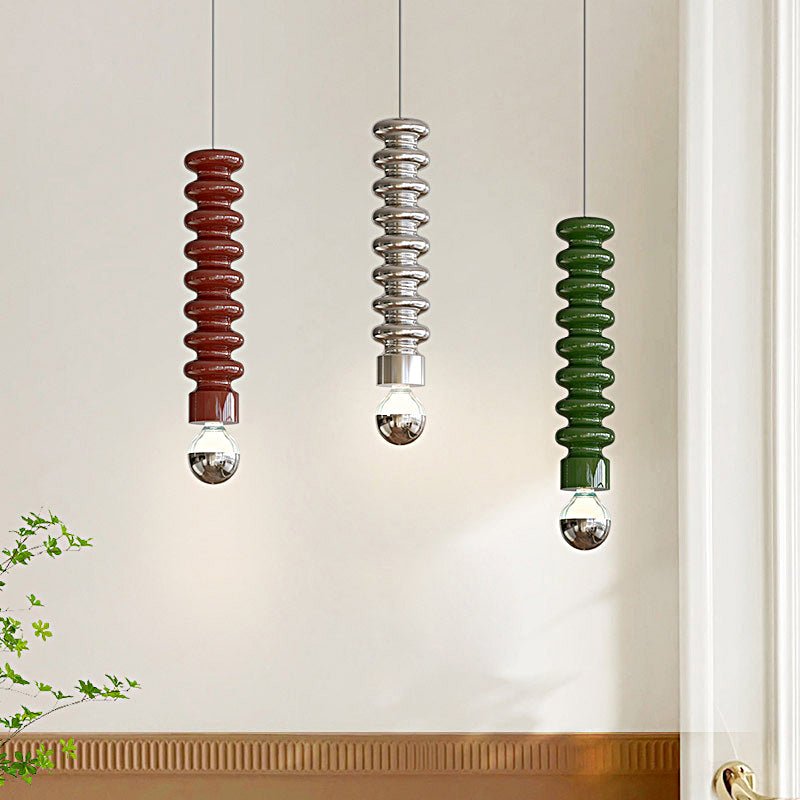 Colorful Spiral Metal Pendant Light Fixture for Modern Living Spaces