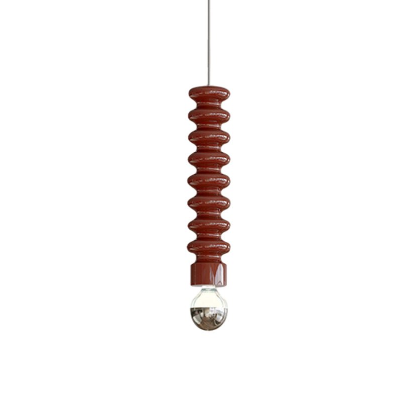Colorful Spiral Metal Pendant Light Fixture for Modern Living Spaces