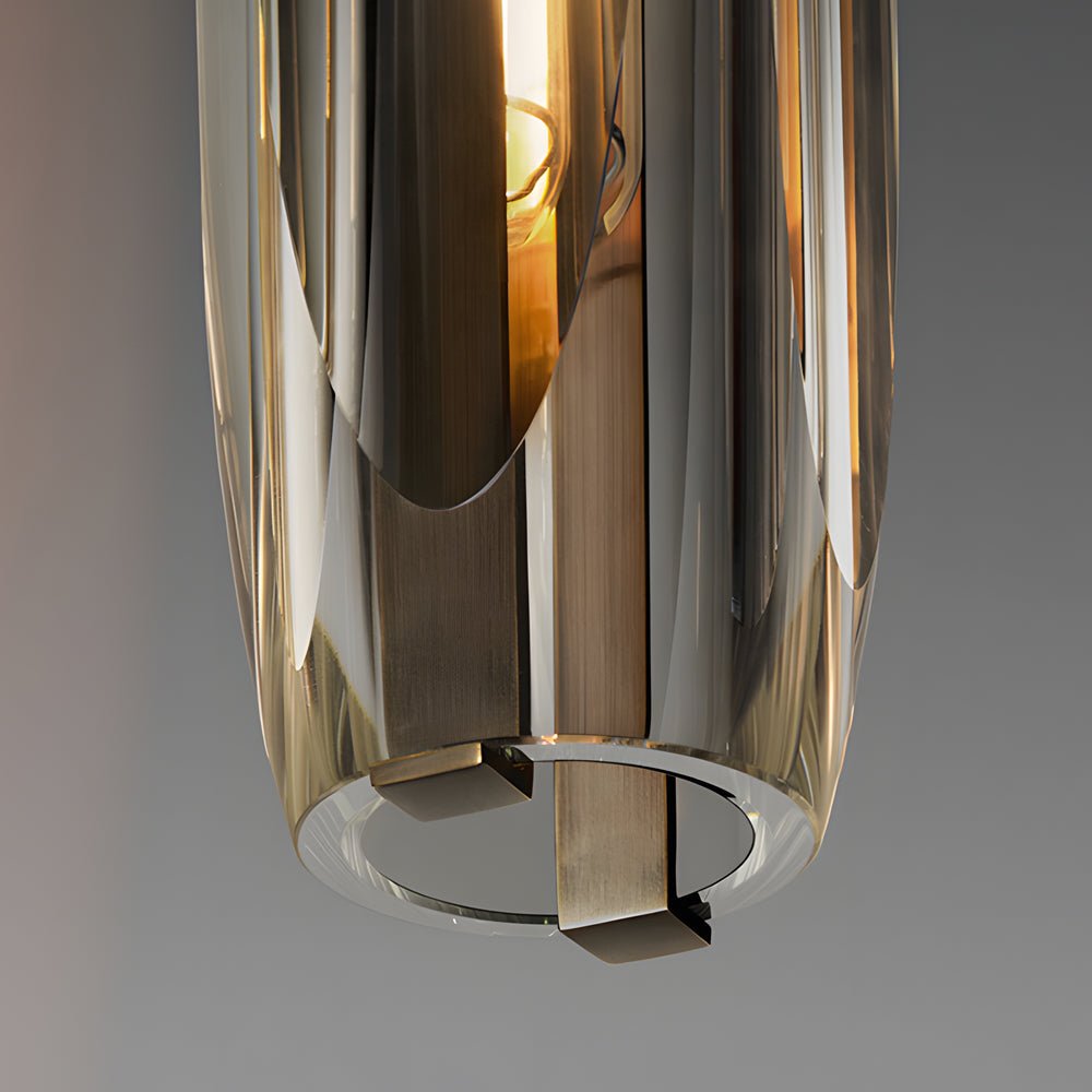 Post-Modern Long Crystal Tungsten LED Pendant Light for Living Room