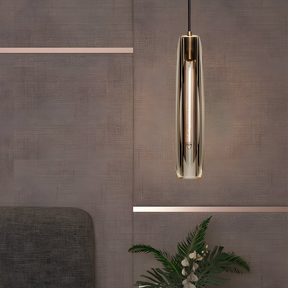 Post-Modern Long Crystal Tungsten LED Pendant Light for Living Room