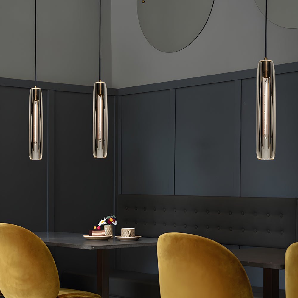 Long Crystal Tungsten LED Pendant Light for Modern Dining or Living Room