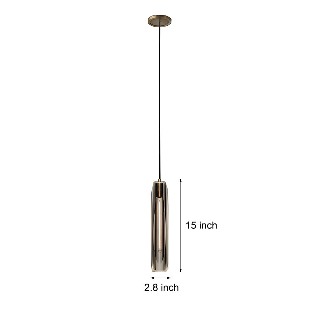 Long Crystal Tungsten LED Pendant Light for Modern Dining or Living Room