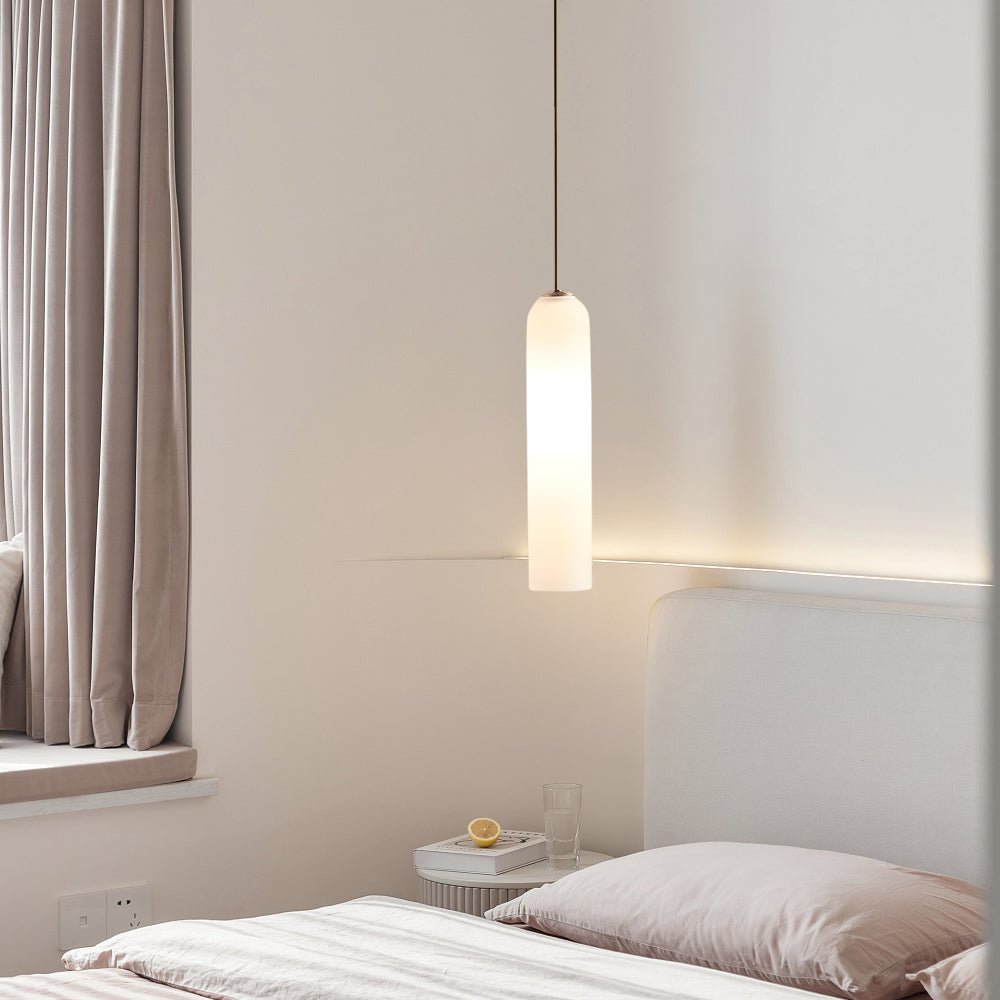 Elegant Long Glass Pendant Light with Luxury Hardware for Living Room