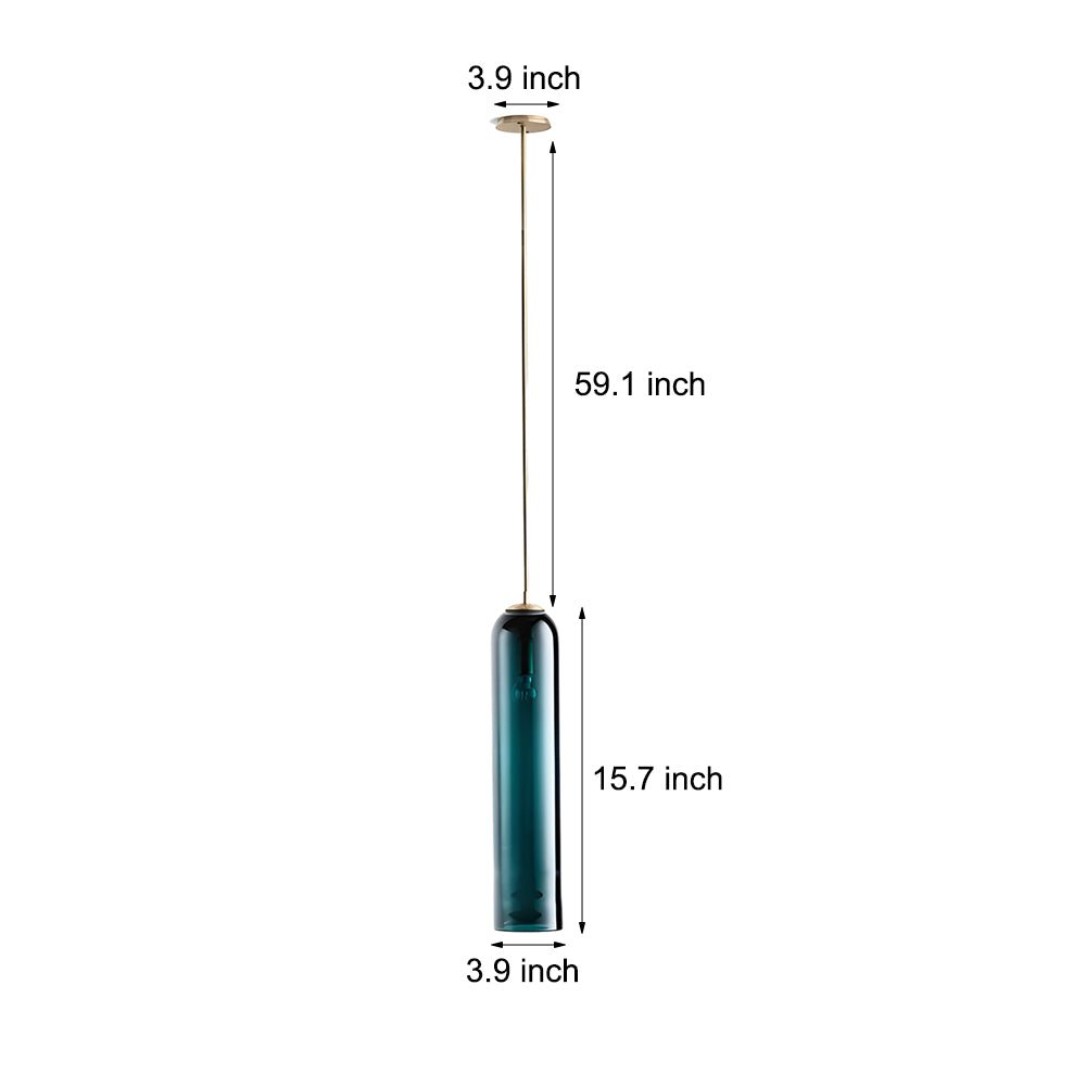 Elegant Long Glass Pendant Light with Luxury Hardware for Living Room