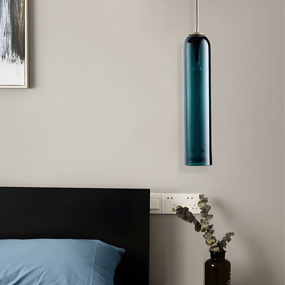 Elegant Long Glass Pendant Light with Luxury Hardware for Living Room