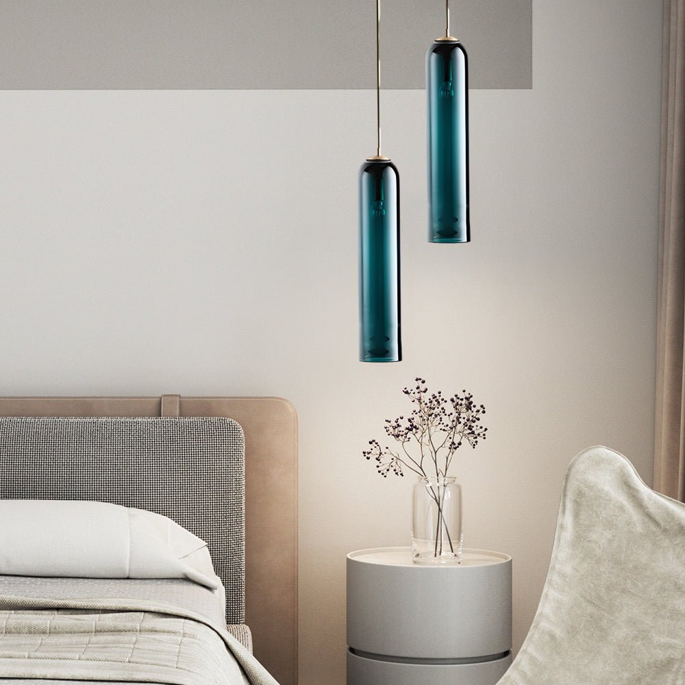 Elegant Long Glass Pendant Light with Luxury Hardware for Living Room