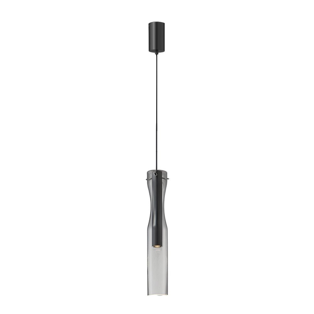 Long Copper Glass Pendant Light with 3-Step Dimming for Modern Spaces