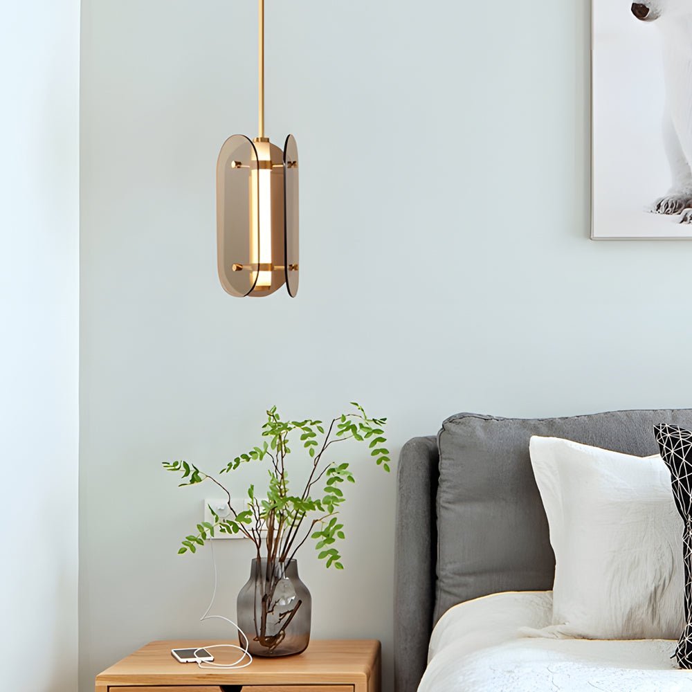 Nordic Style Round Glass LED Pendant Light for Modern Home Decor