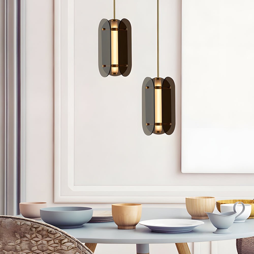 Nordic Style Round Glass LED Pendant Light for Modern Home Decor