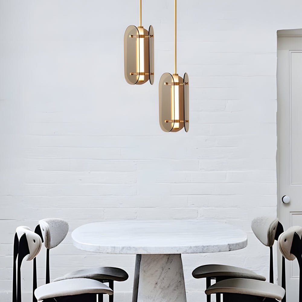 Nordic Style Round Glass LED Pendant Light for Modern Home Decor