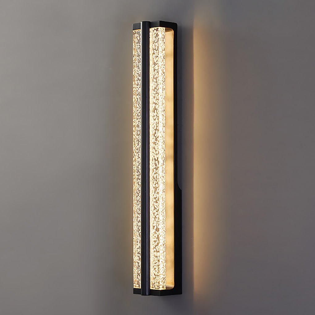 Elegant Black Stainless Steel Crystal Wall Sconce Lights for Modern Decor