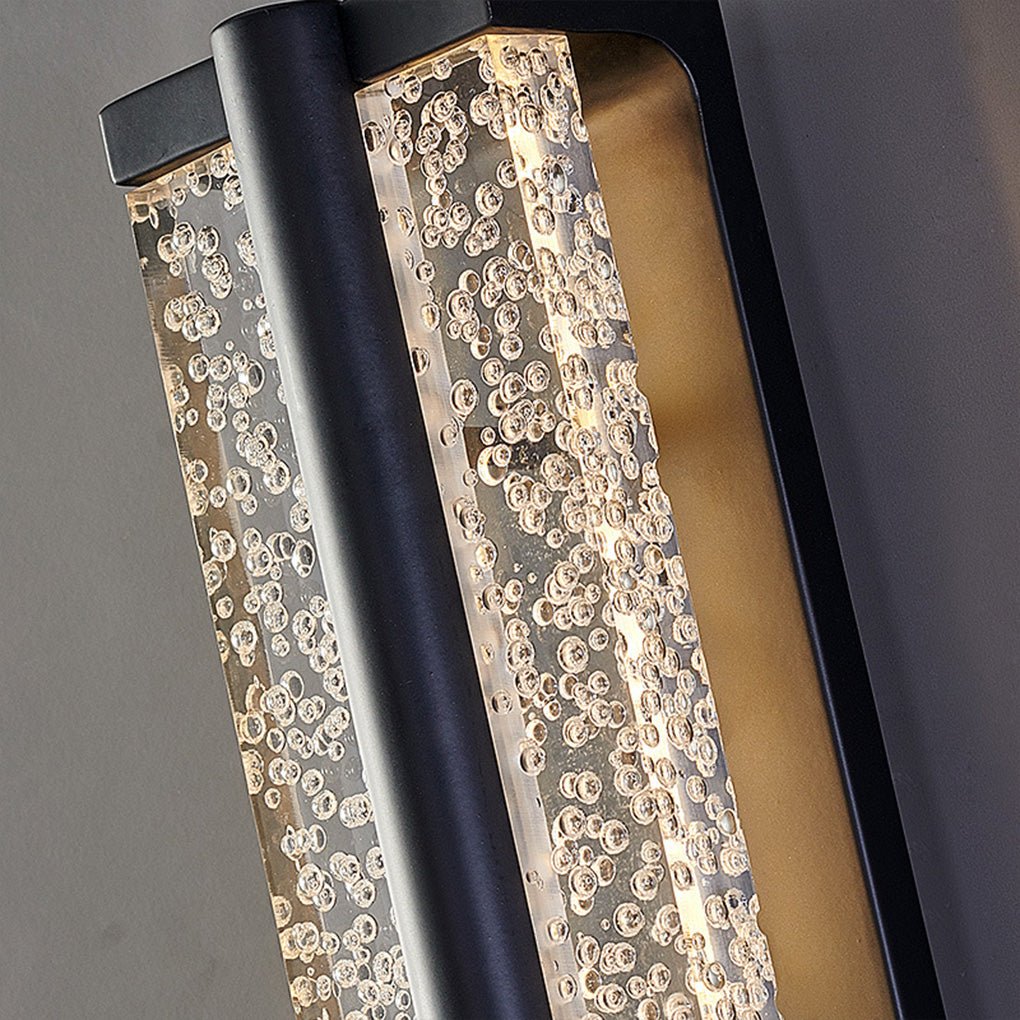 Elegant Black Stainless Steel Crystal Wall Sconce Lights for Modern Decor
