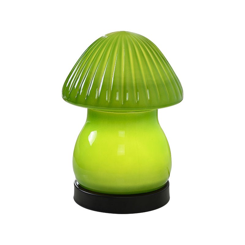 Charming White Glass LED Mushroom Lamp for Baby Nursery or Kids Room