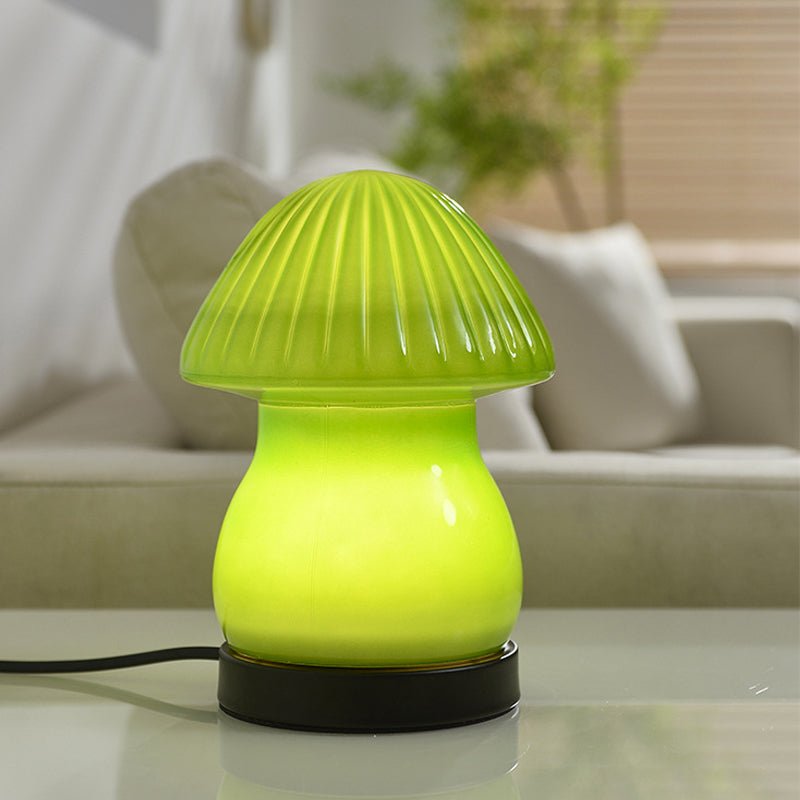 Charming White Glass LED Mushroom Lamp for Baby Nursery or Kids Room