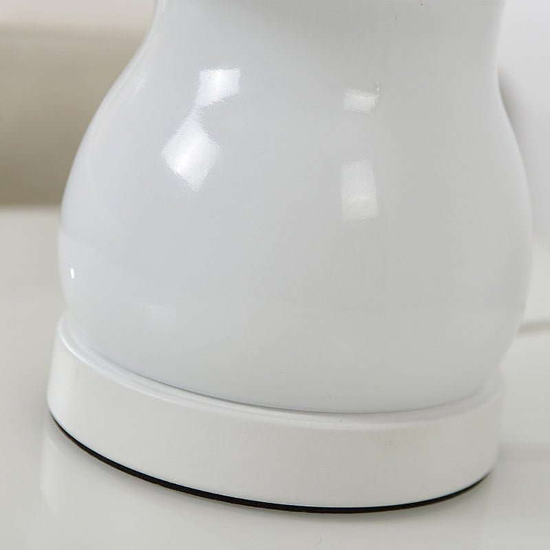 Charming White Glass LED Mushroom Lamp for Baby Nursery or Kids Room