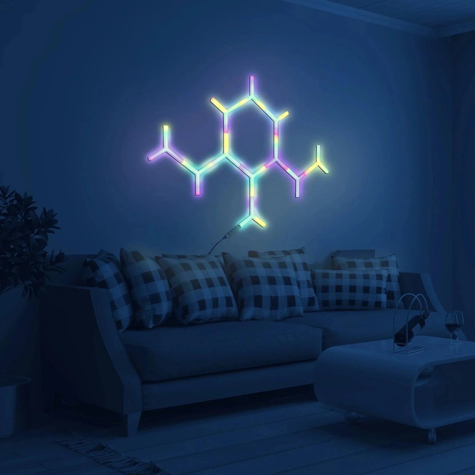 LumiLinks™ Color-Changing Smart Modular LED Lights for Living Room Décor