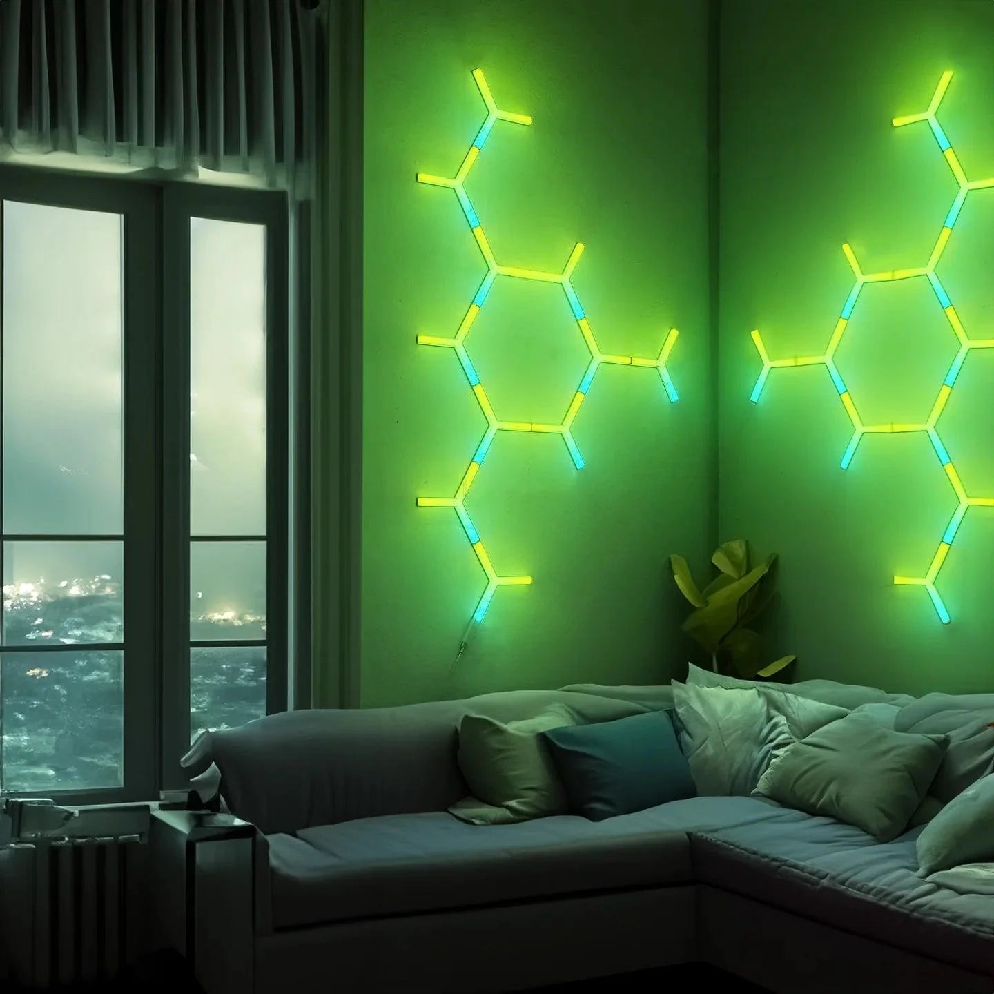 LumiLinks™ Color-Changing Smart Modular LED Lights for Living Room Décor