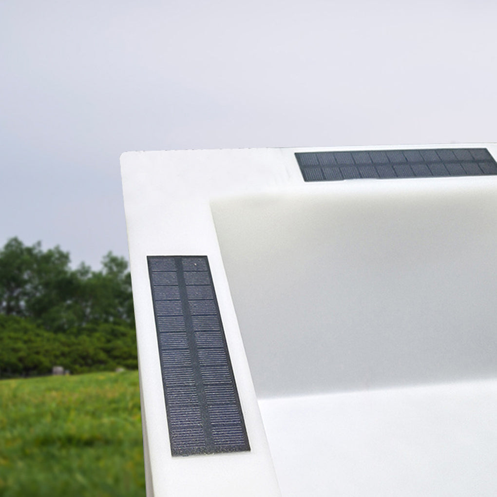 Square Waterproof LED Solar Light Flower Pots for Outdoor Garden Decor
