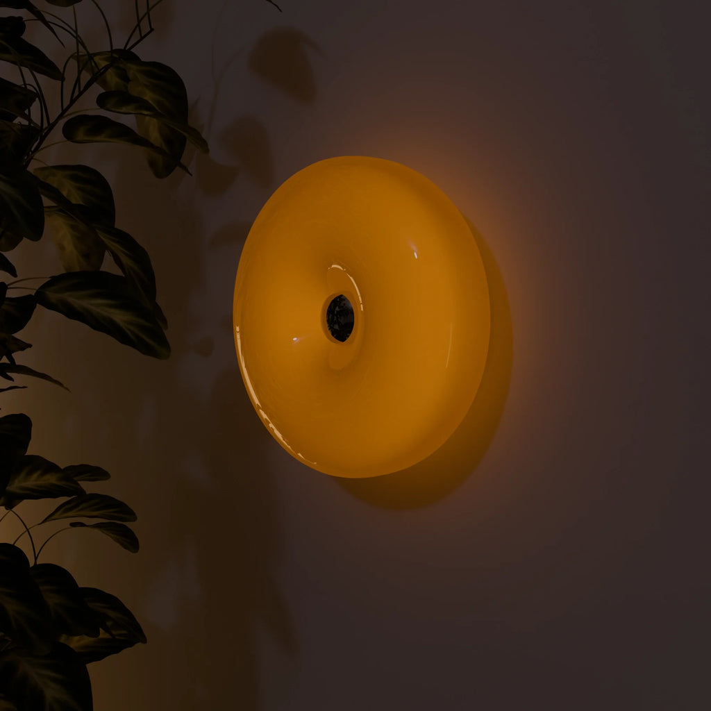 Modern White Ceramic Lumo Donut LED Table Lamp for Bedroom Decor