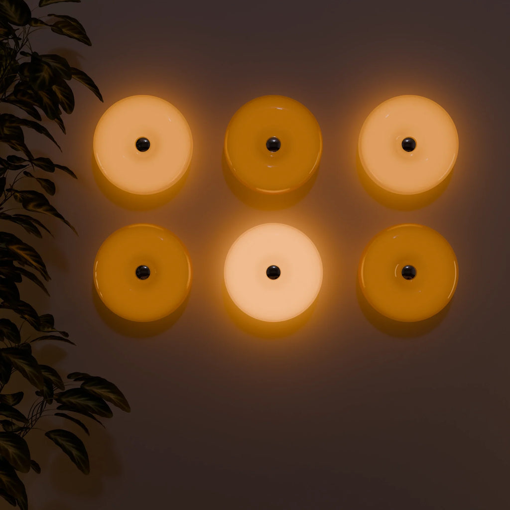 Modern White Ceramic Lumo Donut LED Table Lamp for Bedroom Decor