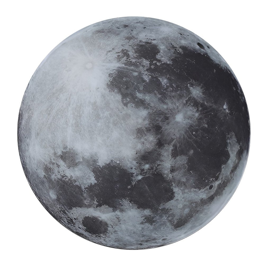 Artistic Round LED Full Moon Wall Lamp in White for Modern Decor